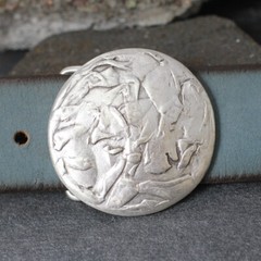 Round belt buckle antique silver buckle removable buckle removable belt up to 4 cm