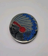 Vintage Native American War Bonnet Belt Buckle | Inlaid Color Finish – Beautiful