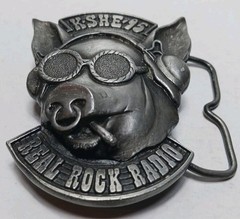 RARE 1976 KSHE-95 ST. LOUIS REAL ROCK RADIO Original Belt Buckle « SWEETMEAT »