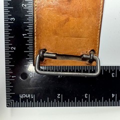 Vintage Leather Belt Buckle Western Style Geometric Embroidered F R