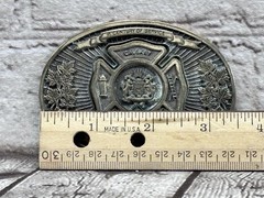 Calgary Fire Dept Centennial Solid Brass Belt Buckle 1885-1985 Limited Edition