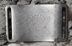 GRIP6 BELT BUCKLE – TITANIUM – CLASIC in NATURAL – 1.5 INCH WIDE – WOMEN and MEN