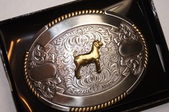 Crumrine Trophy Buckle Oval Goat Ribbons Belt Buckle 38666