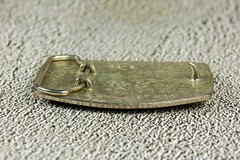 Bass Fishing vintage belt buckle western leather on metal Alumaline