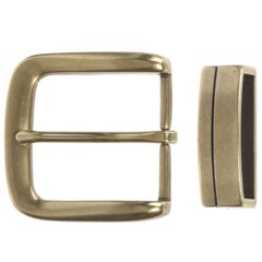 1 1/2&Prime; (38 mm) Nickel Free Single Prong Square Belt Buckle Set