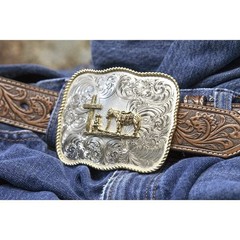 Montana Silversmiths Men&rsquo;s Cowboy And Crosses Buckle