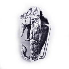 Snake Bite Sterling Silver Belt Buckle
