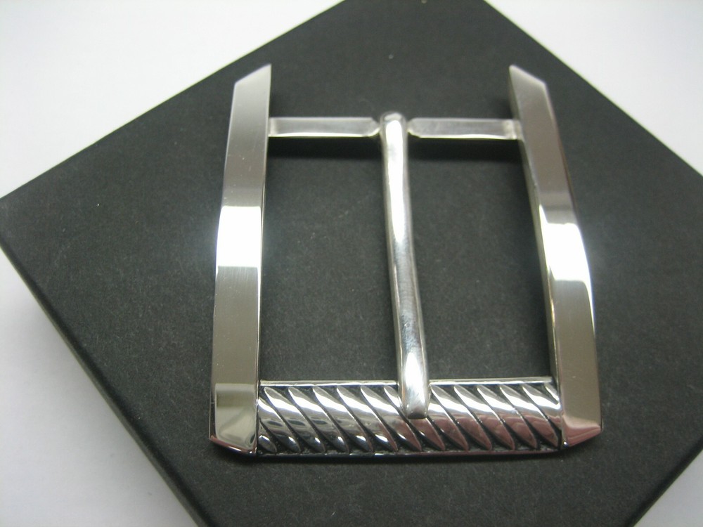 STERLING SILVER 925 BUCKLE AVAILABLE FOR 1&Prime; 1-1/8&Prime; 1-1/4&Prime; 1-3/8&Prime; 1-1/2&Prime; BELTS
