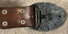 EAGLE BUCKLE PATRIOTIC BI-CENTENNIAL 1776-1976 200TH ANNIVERSARY ON LEATHER BELT