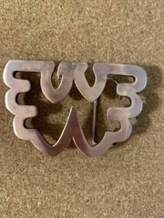 Waylon Jennings Flying W COPPER Belt Buckle Solid Metal