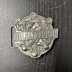 Heroes Villains Belt Buckle Marvel 2009 Reversible Up Down Nice! Captain America