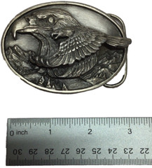 Vintage SISKIYOU Belt Co. 1988 Double Eagle Buckle USA Made