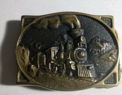 Registered Collection Train Belt Buckle.