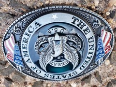 The United States Of America Eagle Flag Belt Buckle 3D Aluminum 3.2 oz New