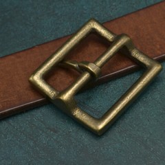 Men&rsquo;s 4.3cm Width Solid Antique Brass Brooch Buckle Leather Belt Replacement
