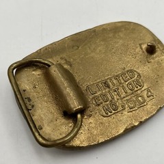 Cast Brass RC Plane Two Meter World Tour Modesto CA Aviation Belt Buckle LE #4