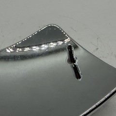 Vintage Silver Tone Hammer Rectangle Belt Buckle Textured Minimalist