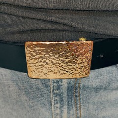 Casting Brass Copper Belt Buckle, Personalized Hammer Printed Men Buckle,gift