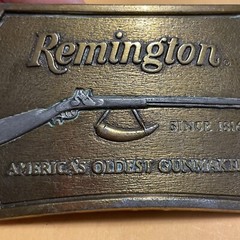 Vintage Remington 1816 Flintlock Rifle belt Buckle 1976 USA Made