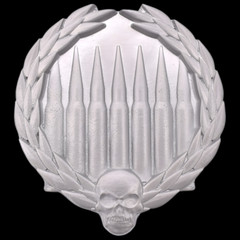 Bullets Skull Badge Belt Buckle