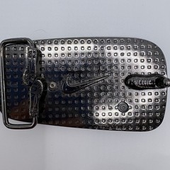 Retro Nike Swoosh Belt Buckle with White Swoosh