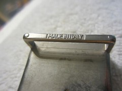 1-3/16&Prime; Italy S monogram Brass Buckle Gold Finish,VTG