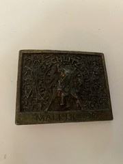 Vintage Schlitz Malt Liquor Bull Metal Belt Buckle