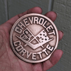 1970s Chevrolet Corvette Solid Brass Vintage Belt Buckle