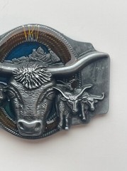 Rodeo Belt Buckle for Men American Cowboy Bull Buffalo Western Belt Buckles