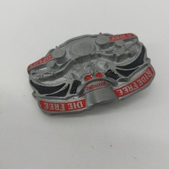 Ride Free Die Free A Way of Life Howdy Biker Belt Buckle Skull