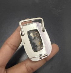 Tiger Dendrite Opal Gemstone 925 Sterling Silver Handmade Belt Buckles Gift For