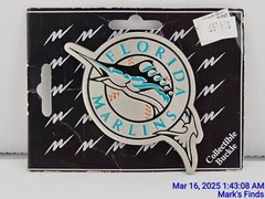 Florida Marlins MLB Major League Baseball Team Belt Buckle, By Great American