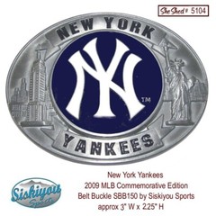 New York Yankees 2009 MLB Commemorative Belt Buckle Siskiyou SBB150 Baseball Fan