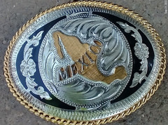 VINTAGE BEAUTIFUL ALPACA MEXICO BELT BUCKLE