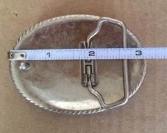 Belt Buckle Shell Stone Gem Pieces Vintage