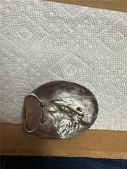 Vintage Howling Wolf Belt Buckle