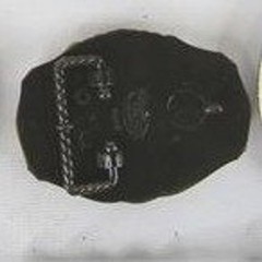 Vintage Oval Banded Agate Belt Buckle Purple Black Stone Silver Tone Western