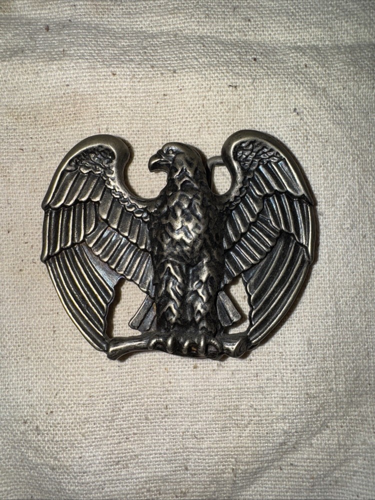 Vintage Avon Pewter Tone Metal Eagle Belt Buckle. (B4).