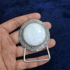 Handmade Belt Buckle Natural Scolecite Gemstone Western Belt Buckle For Men