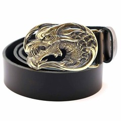 Dragon brass belt buckle Jormungands Head, Scandinavian Old Norse Jörmungandr