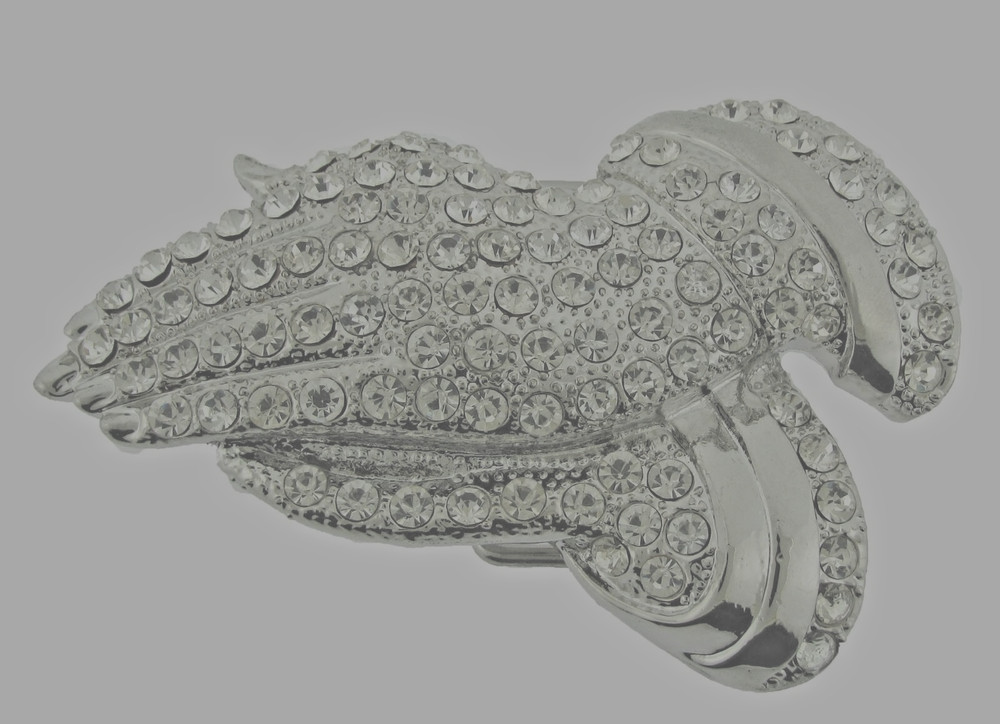 Praying Hands Belt Buckle New Men Women Silver Metal Iced Blinged Style Cowgirl