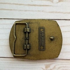 HANDYMAN CLUB OF AMERICA Life Member Vintage Brass Belt Buckle Hammer 1996