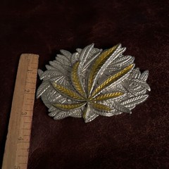 Marijuana Leaf Belt Buckle Pot Leaf Gloss NOS
