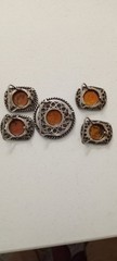 5 Vintage Stainless Steel Rhinestone Buckles Susan B Anthony Dollar 1979p