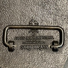Solid Brass Hunting Scene Dog Lab and Duck Belt Buckle ADM Award Design Medals