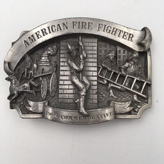 1986 American Fire Fighter Commemorative Belt Buckle #549/5000 Made In the US