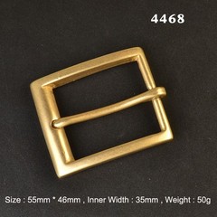 Solid Brass Pin Buckle for Leather Craft Making Belt Replacement 35mm Width
