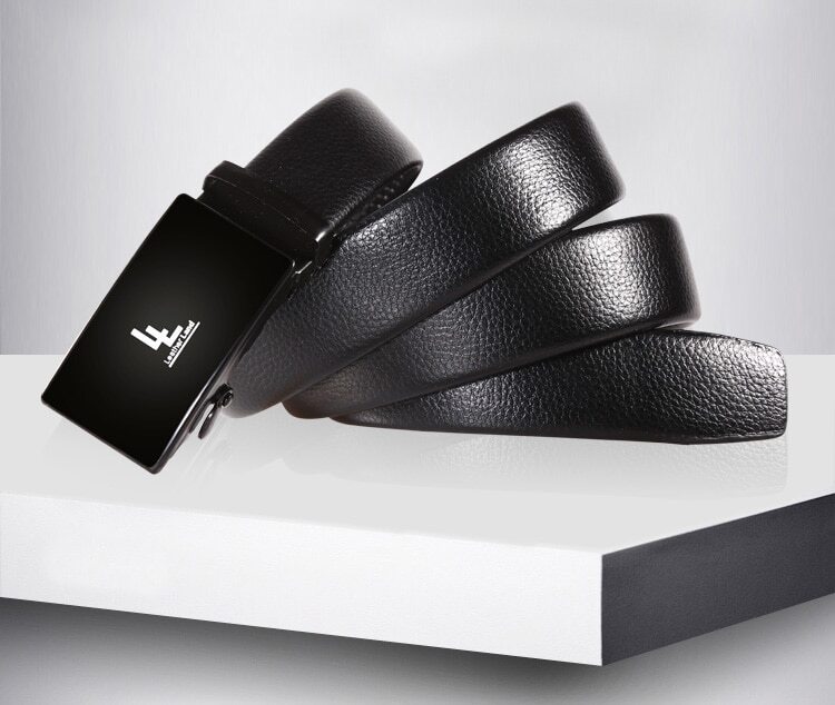 Men&rsquo;s Automatic Ratchet Pu Leather Belt Buckle Male High Quality Casual Cinturon
