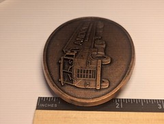 VINTAGE ANDOVER TRACTOR TRAILER SCHOOL BELT BUCKLE