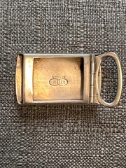 Webster Co vintage sterling silver engine stripe monogram belt buckle